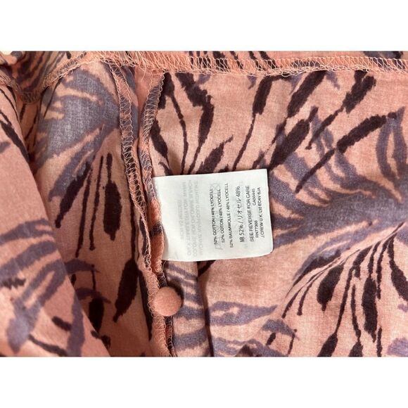 MADEWELL Button-Front Tiered Dress in Oasis Palms size medium. Retails $138 - Picture 16 of 16